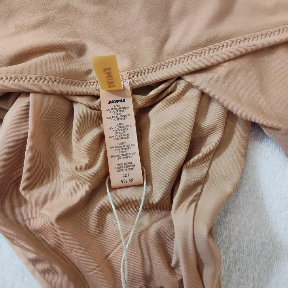 Skims Recycled Swim Mid Waist Bottom Womens 4X Ochre High Rise Bikini Briefs